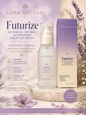 Luna Nectar Futurize Bakuchiol Botanical Retinol Alternative Serum 30mL